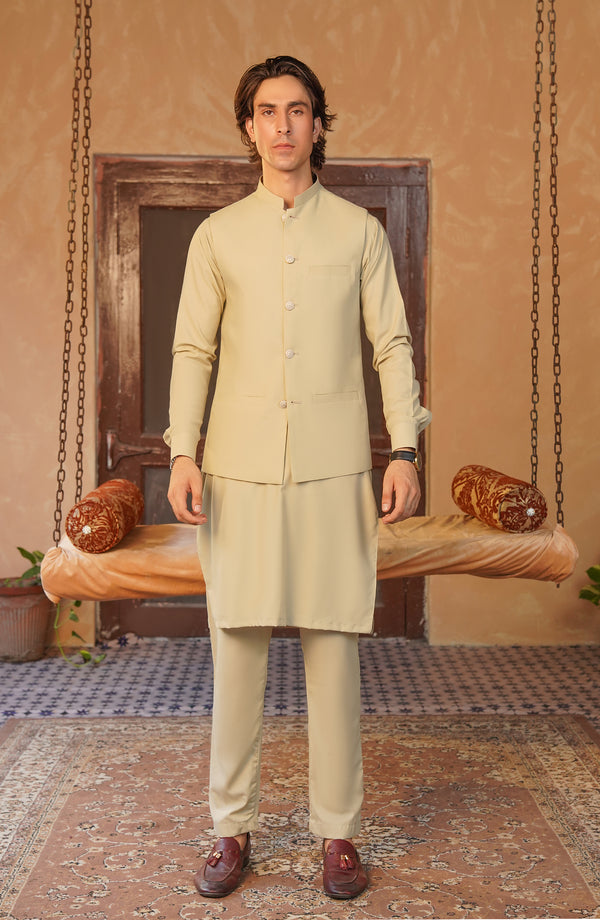 Taupe 3pc Suit Men